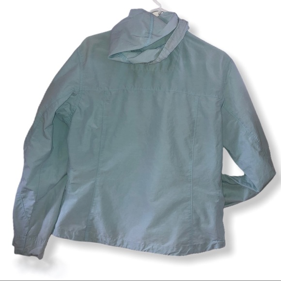 Columbia Light Sky Blue Hooded Wind Breaker sz. L - Picture 2 of 6